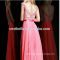 2016 vestidos de noche de encaje largo vestidos de vestidos de color rosa Vestidos de boda vestidos de moda formal elegante